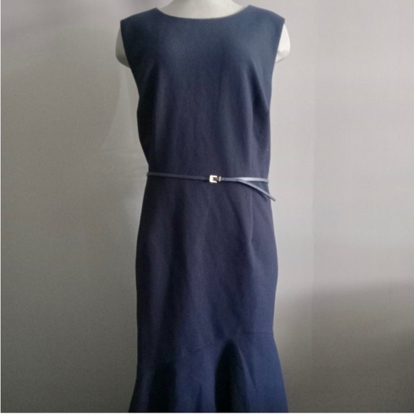 Adrianna Pappelle’s Trumpet Hem Classic Charming Navy Dress - Size 18w - Picture 1 of 3